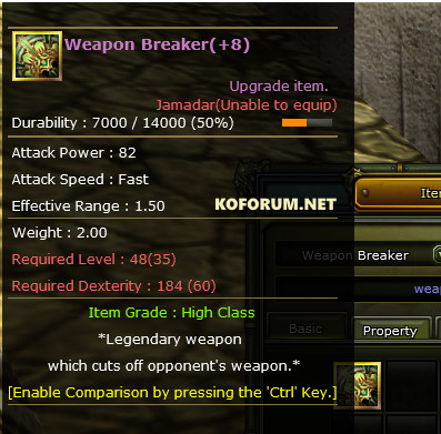 Knight Online Weapon Breaker +8